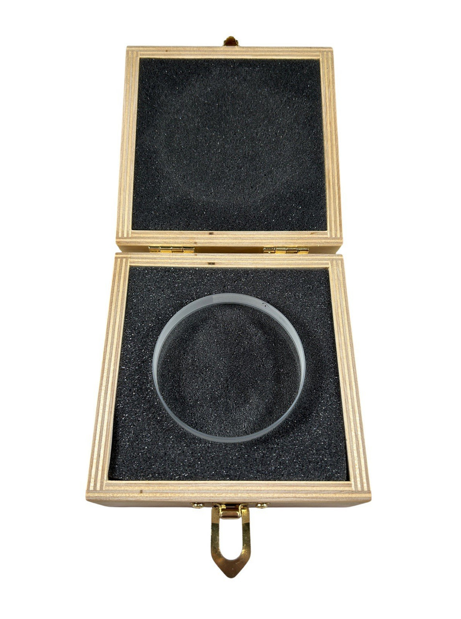 Van Keuren V4 4" Dia x 3/4" Thick Single Surface Optical Flat with Wooden Case