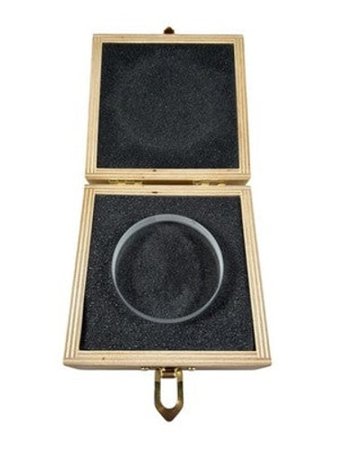 Van Keuren V4 4" Dia x 3/4" Thick Single Surface Optical Flat with Wooden Case