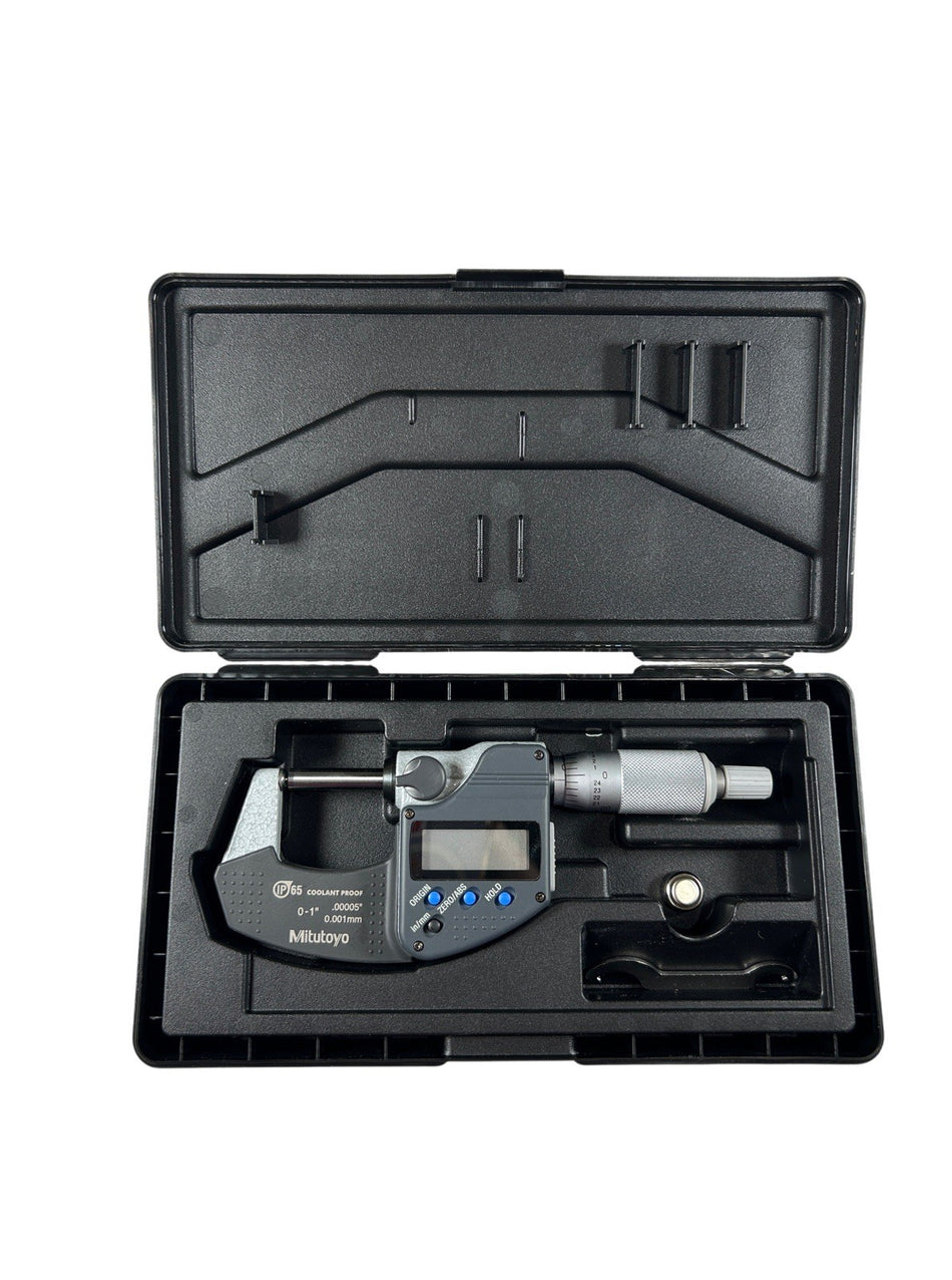 Mitutoyo 395-351-30 25.4 mm Max IP65 LCD Digital Spherical Face Micrometer