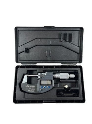 Mitutoyo 395-351-30 25.4 mm Max IP65 LCD Digital Spherical Face Micrometer