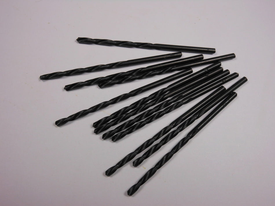 Jobber Length Drill Bits #40 118° HSS LH 2-3/8" OAL (12 Pcs)