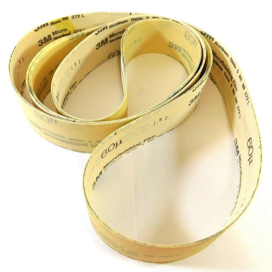 3M 272L 2-1/4" x 94" Microfinishing Film Belts (5 Belts) -