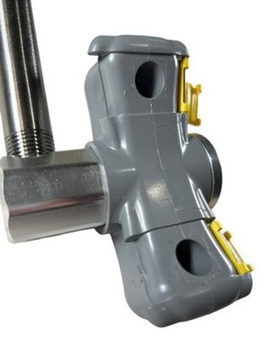 Bradley S19274C 1/2" NPT Swing-Activated Chrome-Plated Brass Plumbed Eyewash