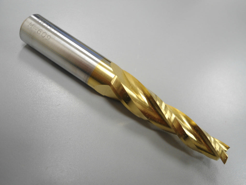 3/8" Tapered End Mill 3° 3FL HSS TiN 2-1/4" FLute x 5/8" x 4-3/8" OAL