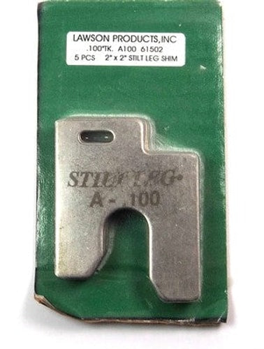 LAWSON Stilt Leg Shims .100"TK. A100 61502 2" x 2" (5 Pcs)