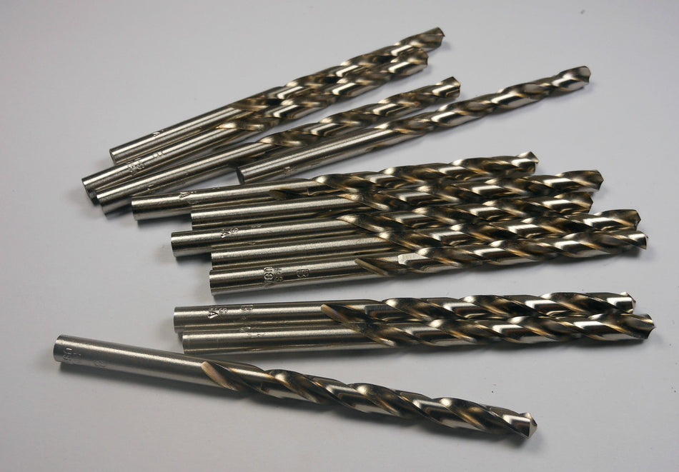 Jobber Length Drills "B" 0.238" HSS 118° 2-3/4" LOC x 4" OAL (12 Pcs)