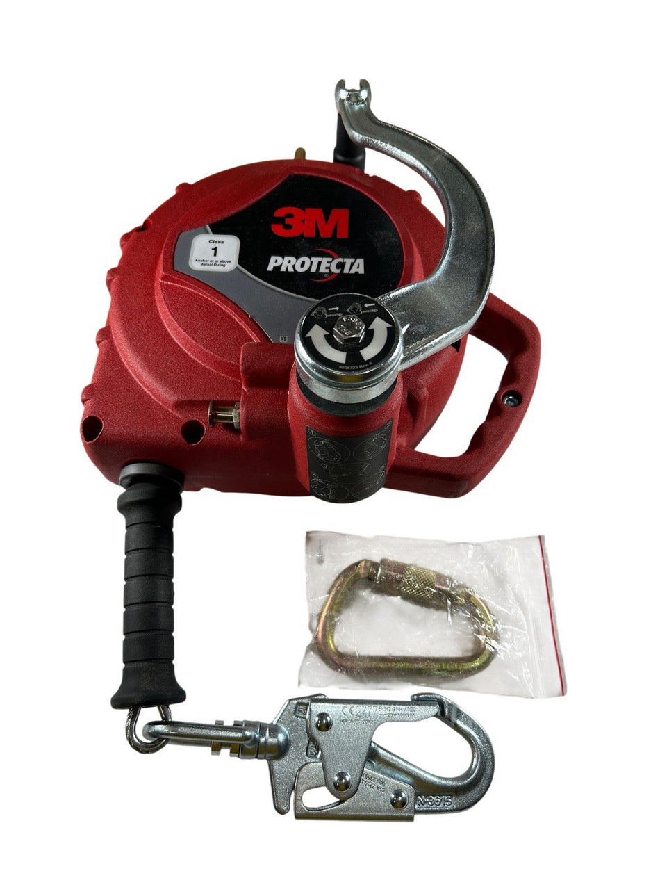 3M 3590050 310 lb Wt 50' L Steel Carabiner Anchor Self Retracting Lifeline