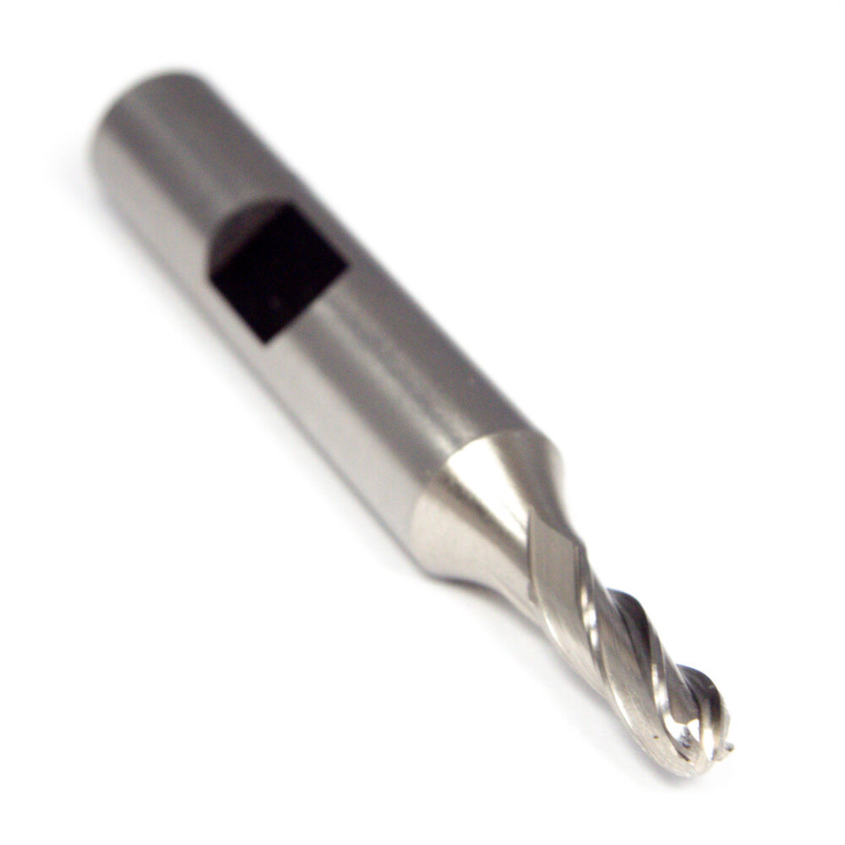 Hertel 41116906 Cobalt Ball End Mill 3/16" 4FL Uncoated