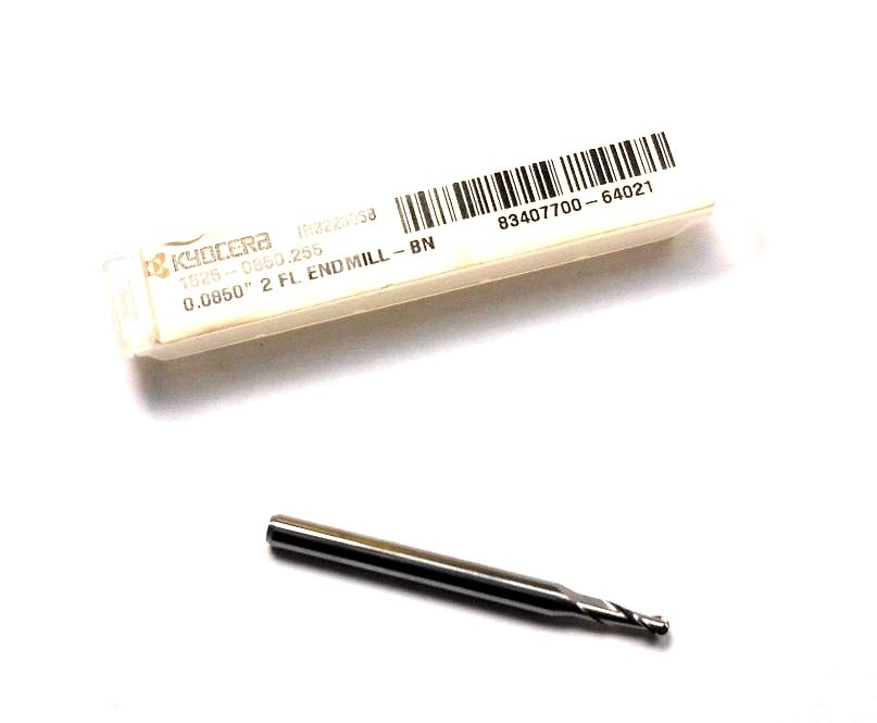 KYOCERA Carbide Ball End Mill 0.0850" 2FL 1/8" x 0.2550" x 1-1/2"