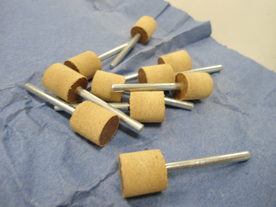 Poliflex Mounted Pts Leather Bond Fine 1/2" x 1/2" x 1/8" 120g (10 Pcs)