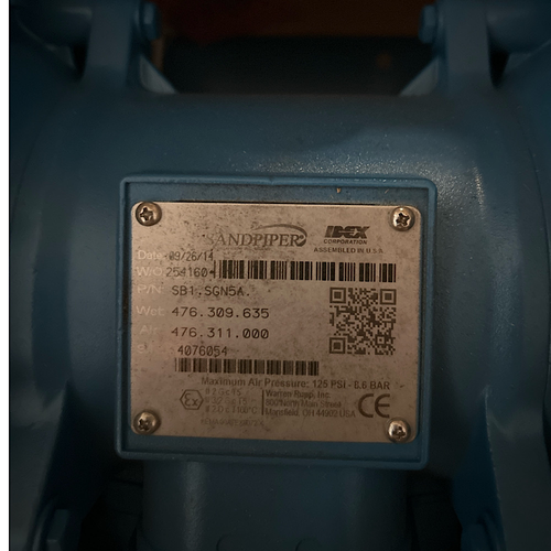 Sandpiper SB1, SGN5A SB1 & SB25 Side Discharge Metallic Ball Valve Pump -2