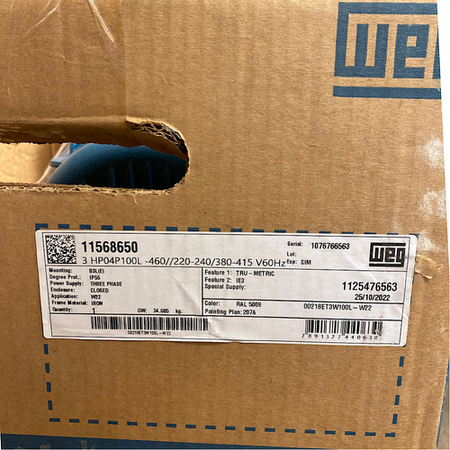 Weg 11568650 3HP 460//220-240/380-415V Electric Motor2