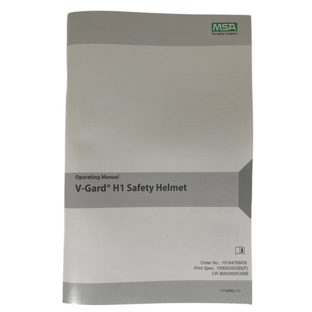 MSA V-Gard H1 EN50365 Adjustable White Safety Helmet with Chin Strap -7