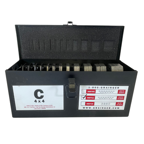 Stainless Steel 36D711 130-Piece Grade 18-8 Tabbed Slotted Shim Assortment -1