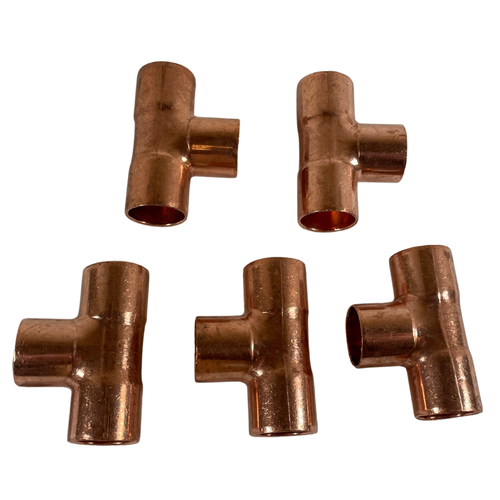 Nibco 611-5/8 5/8" x 5/8" x 5/8" Potable Water Wrot Copper Tee (Pack of 5) -2