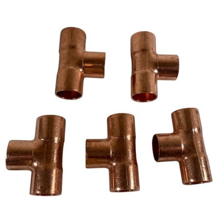 Nibco 611-5/8 5/8" x 5/8" x 5/8" Potable Water Wrot Copper Tee (Pack of 5) -2