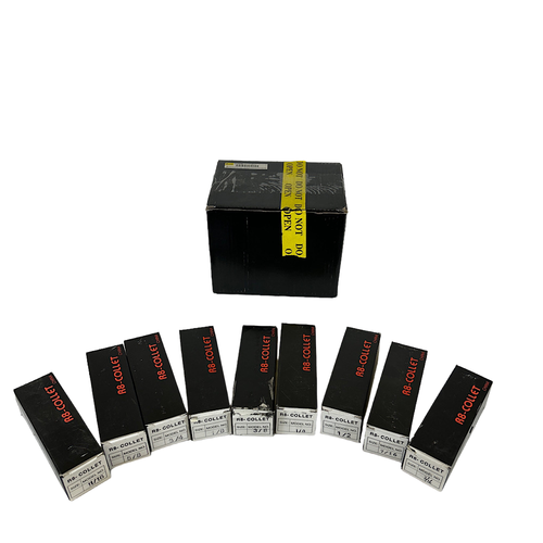 Value Collection 231-0011 1/8" to 3/4" x 1/16" 9-Piece R8 Collet Set -1