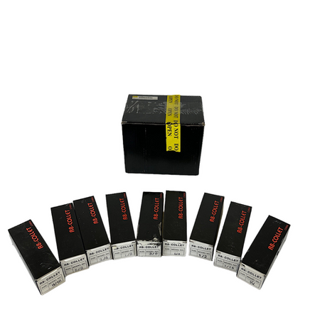 Value Collection 231-0011 1/8" to 3/4" x 1/16" 9-Piece R8 Collet Set -1