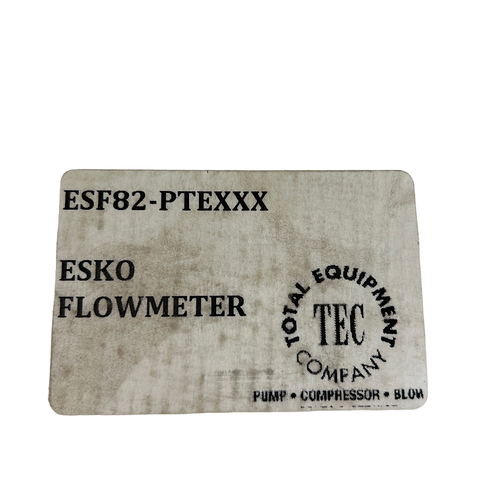 ESKO ESF82-PTEXXX 0.1 - 2 GPM Floor Mount Variable Area Flow Meter1