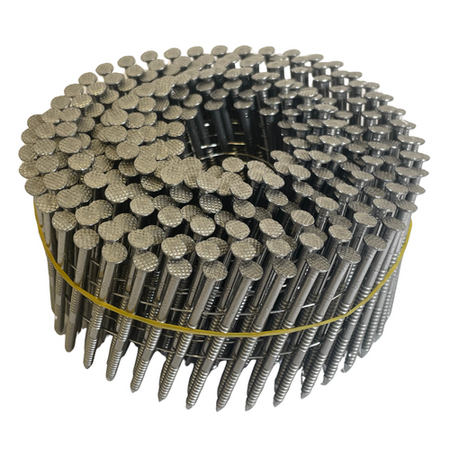 Simpson S12A237PNB 2-3/8" 304SS 15° Wire Coil Ring Shank Nails (Box of 3600) -0