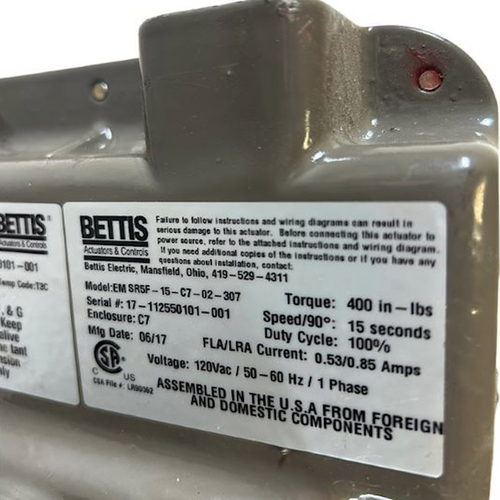 Bettis EM SR5F-15-C7-02-307/070 Electric Valve Actuator/Kinetrol Model 070 -4