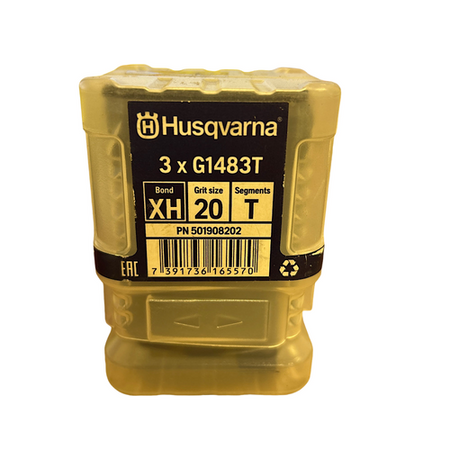 Husqvarna G1483 T 16" 30 Grit Blue Triple Convex Diamond Tool (Set of 3) -1