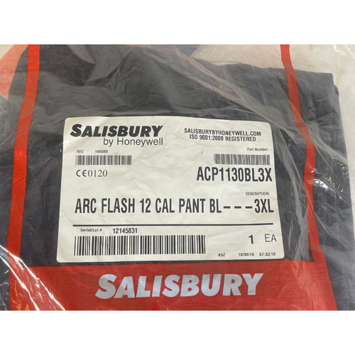 Salisbury ACP1130BL3X Size 3XL 50" W x 30" Inseam Cotton Navy Overpants -1