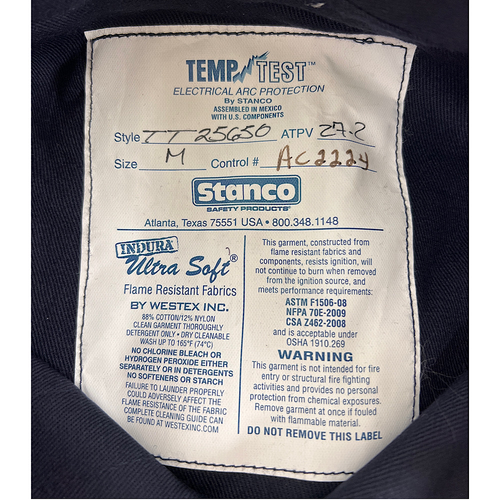 Stanco TT25650 50" Medium Size Arc Protection Coat -1
