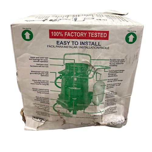 Zoeller N57 3/10HP 115V 9.7A 60Hz 1550 RPM Cast Iron Submersible Sump Pump -4