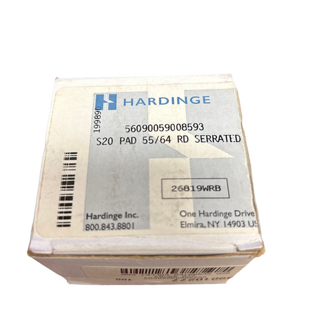 Hardinge 56090059008593 55/64" Round Serrated S20 Collet Pad -2