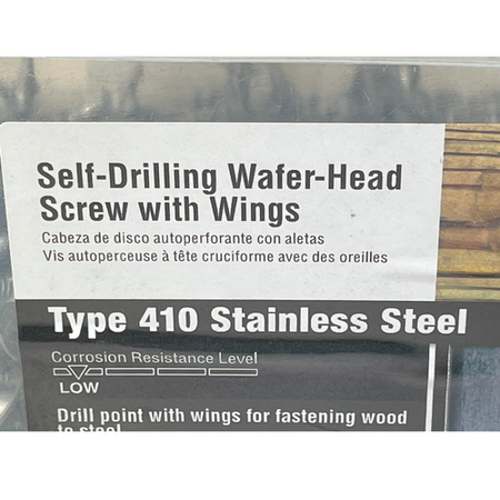 Simpson F10C144WDM #10 x 1-7/16" 410SS Self-Drilling Wafer Head Screw -1