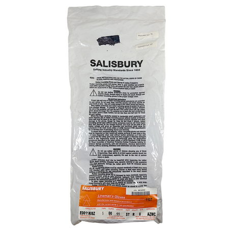 Salisbury E0011R/8 11" Size 8 Rubber Linemen's Gloves2