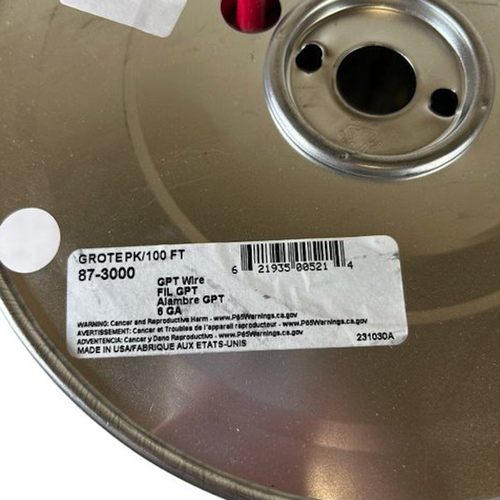 Grote 87-3000 100 Ft Spool 6 Gauge Red PVC Primary Wire1