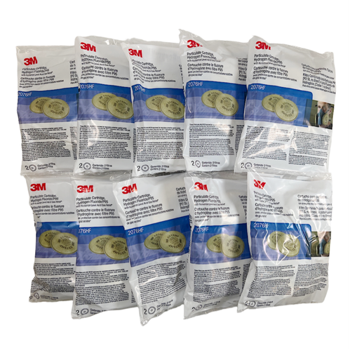 3M 2076HF 2pk Particulate Filter P95 Hydrogen Fluoride (Lot of 10)0