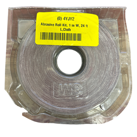 3M 20967 1" x 20 yd P240 Grit AO J-Weight 314D Portable Utility Cloth Roll -1