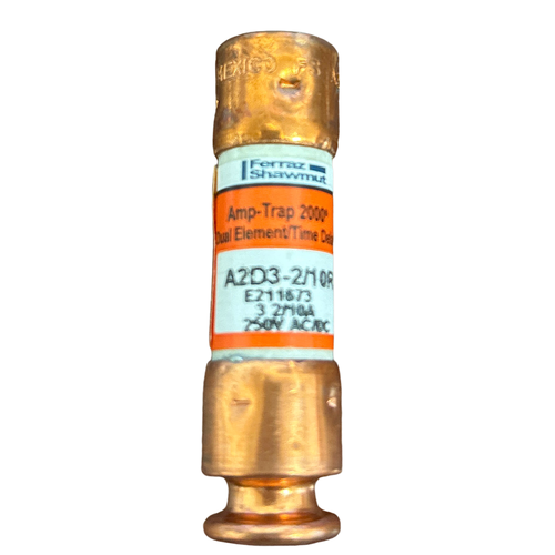 Mersen A2D3-2/10-3 2" x 9/16" 250V 3-2/10A Cylindrical Body Fuse (Pack of 3) -0
