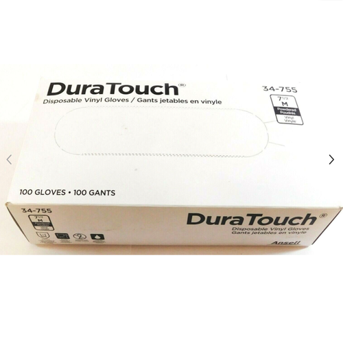 Ansell Duratouch 34-755 7-1/2" Medium Disposable Gloves (Lot of 100)0