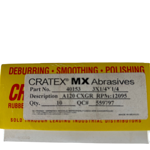Cratex 40153 3" x 1/4" x 1/4" 120 Grit Surface Grinding Wheel (Pack of 10) -2