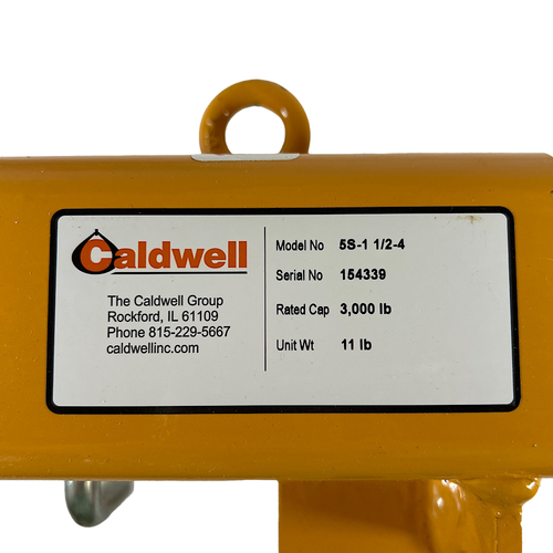 Caldwell 5S-1-1/2-4 4-1/2" x 10-1/4" 3000 Lb Cap Steel Forklift Lifting Hook -1