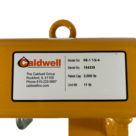 Caldwell 5S-1-1/2-4 4-1/2" x 10-1/4" 3000 Lb Cap Steel Forklift Lifting Hook -1