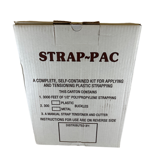 Value Collection 2CXL3 300 Lb 1/2" x 3000' 300 Buckles Plastic Strapping Kit -2
