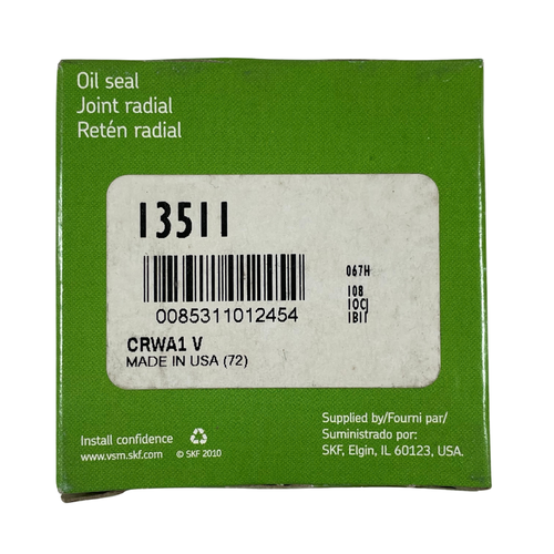 SKF 13511 1.375" x 1.873" x 0.313" Double Lip CRWA1 Fluoro Rubber Oil Seal -3