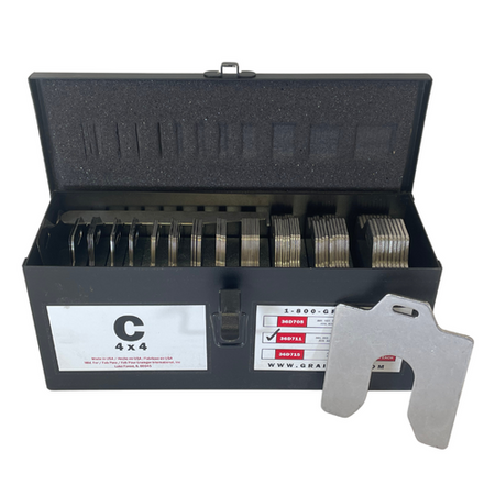 Stainless Steel 36D711 130-Piece Grade 18-8 Tabbed Slotted Shim Assortment -0