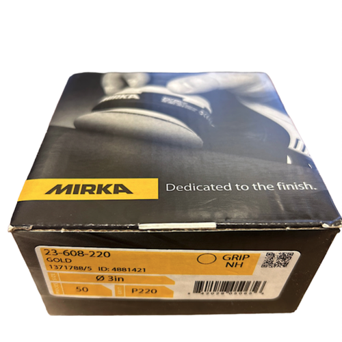 Mirka 23-608-220 Gold 3" 220 Grit Grip Sanding Disc (Pack of 50)1