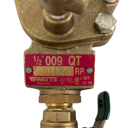 Watts 009-QT-SH 1/2" 175 PSI 009 Series Bronze Reduced Pressure Zone Assembly -2