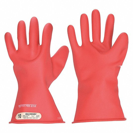 Salisbury E0011R/8 11" Size 8 Rubber Linemen's Gloves0