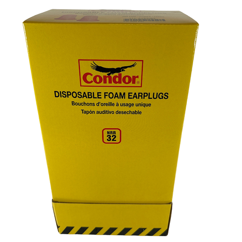 Condor 22ED83 Size M 32 dB NRR Orange Disposable Ear Plugs (Case of 2000)0