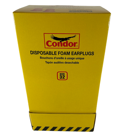Condor 22ED83 Size M 32 dB NRR Orange Disposable Ear Plugs (Case of 2000)0