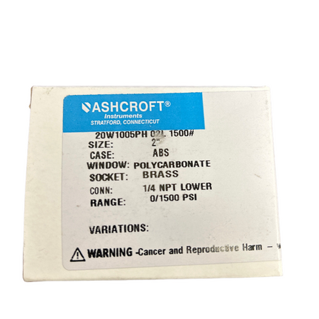 Ashcroft 20W1005PH 02L 1500# 2" Dial Commercial Pressure Gauge (Lot of 4) -2