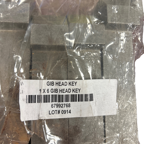 Made in USA 1X6G 6" x 1" Carbon Steel Gib Head Woodruff Key -2